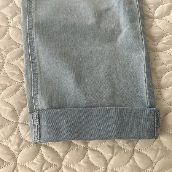 Nine West Sophia High Rise Straight Light Wash Ankle Raw Edge Jeans size 12 - Picture 3 of 9
